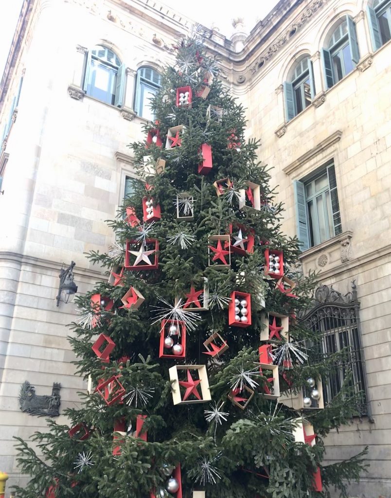 Christmas Tree In Placa Sant Jaume
